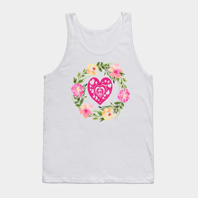 FLOWER HEART ART Tank Top by Own Store